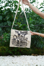 Load image into Gallery viewer, Tiny Namaste Pottery Girl and Pug Tote Bag Canvas Long Handle