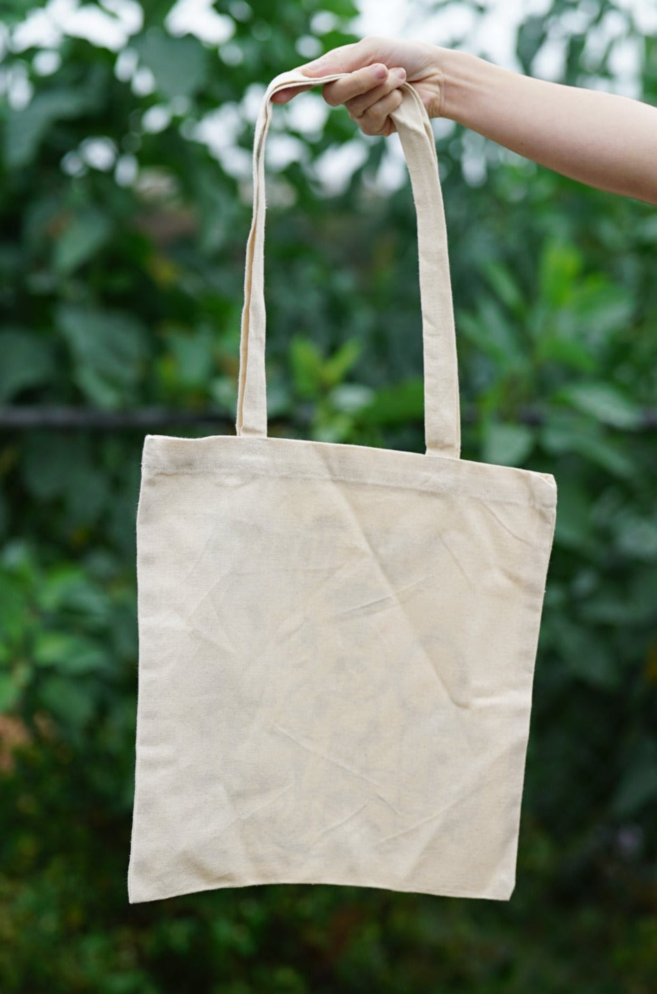 Tote Bag Tiny Namaste Pottery Girl and Pug