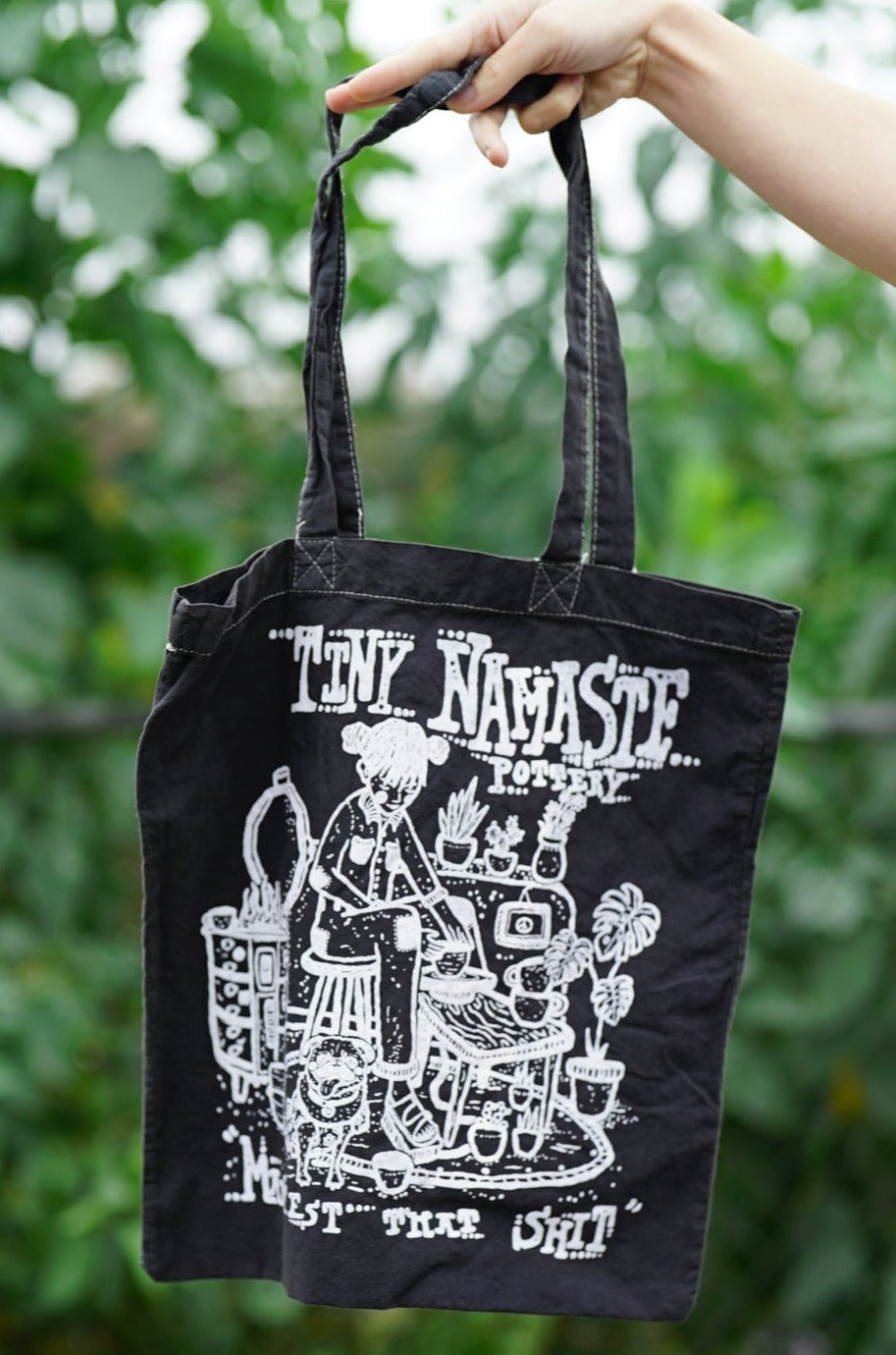 Tote Bag Soft Black "Manifest That Shit"