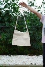 Load image into Gallery viewer, Tiny Namaste Pottery Girl and Pug Tote Bag Canvas Long Handle