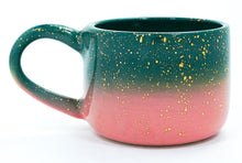 Load image into Gallery viewer, Green and pink gradient mug on a white background