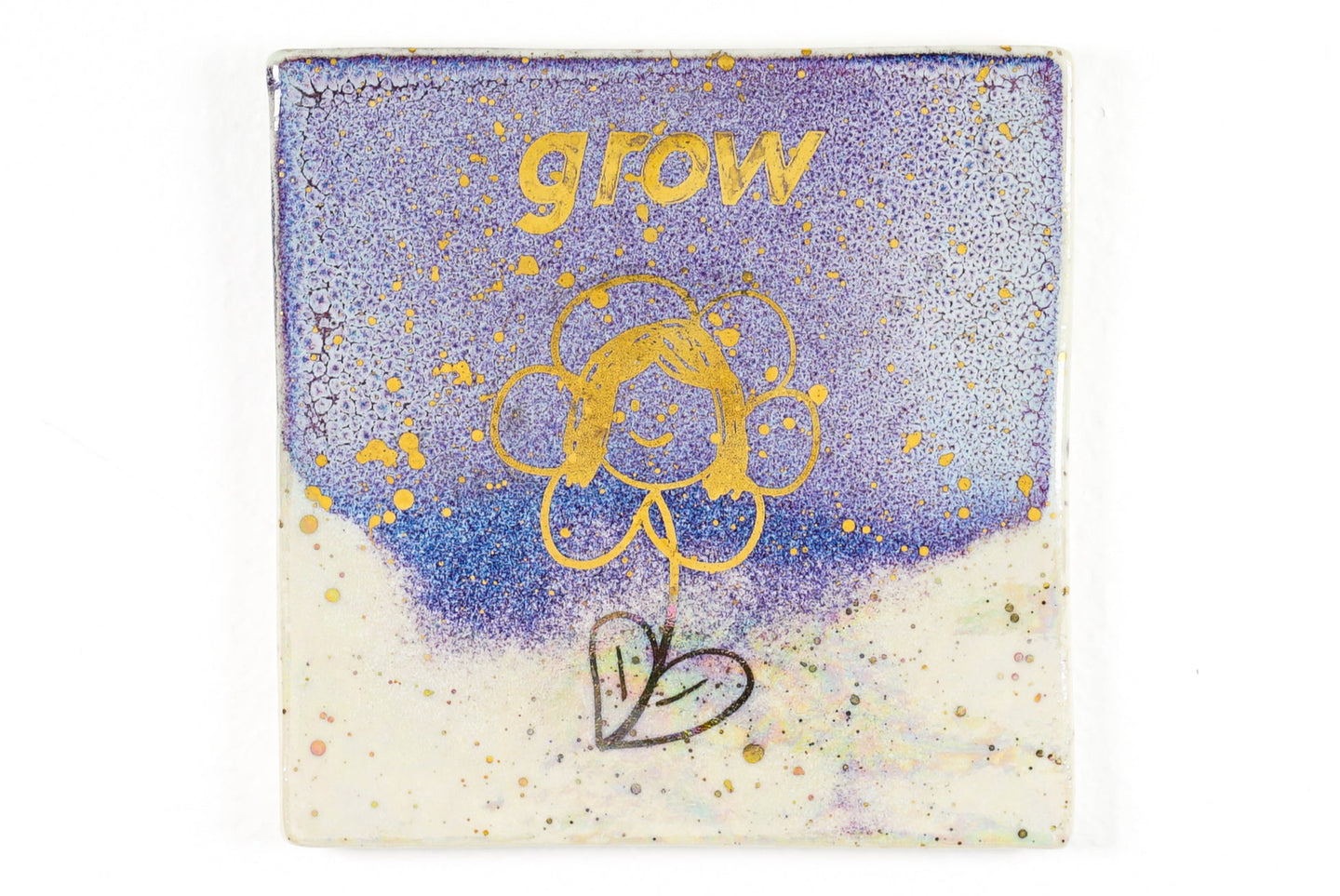 Self Talk Grow Girl Tile Wall Art