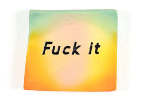 Self Talk Fuck It Tile Black Print Mini Wall Art