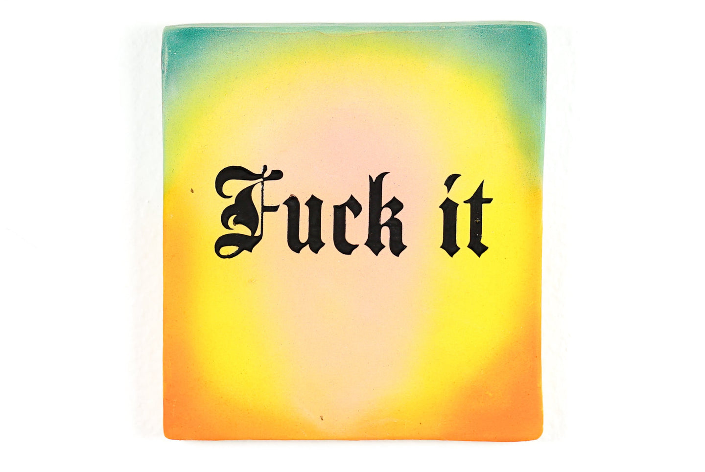 Self Talk Fuck It Tile Black Print Wall Art